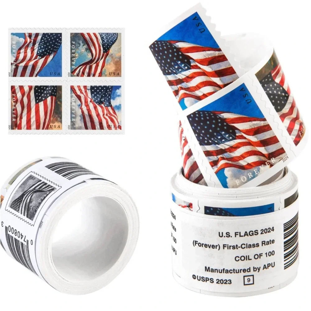 Forever Roll 100 Forever U.S Flag Postage